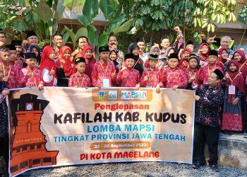 Kasi PAIS Lepas Kafilah MAPSI SD Kab. Kudus ke Tingkat Prov. Jateng