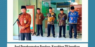 Apel Penghormatan Bendera, Kasubbag TU Ingatkan ASN Terapkan Core Values BerAKHLAK