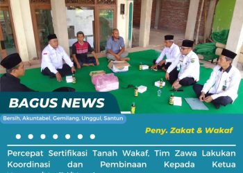 Percepat Sertifikasi Tanah Wakaf, Tim Zawa Lakukan Koordinasi dan Pembinaan kepada Ketua Yayasan/Masjid/Musala