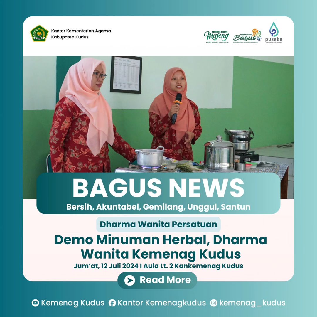 Demo Minuman Herbal, Dharma Wanita Kemenag Kudus