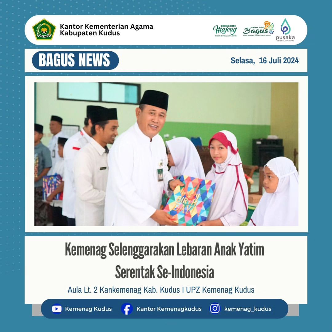 Kemenag Selenggarakan Lebaran Anak Yatim Serentak Se-Indonesia