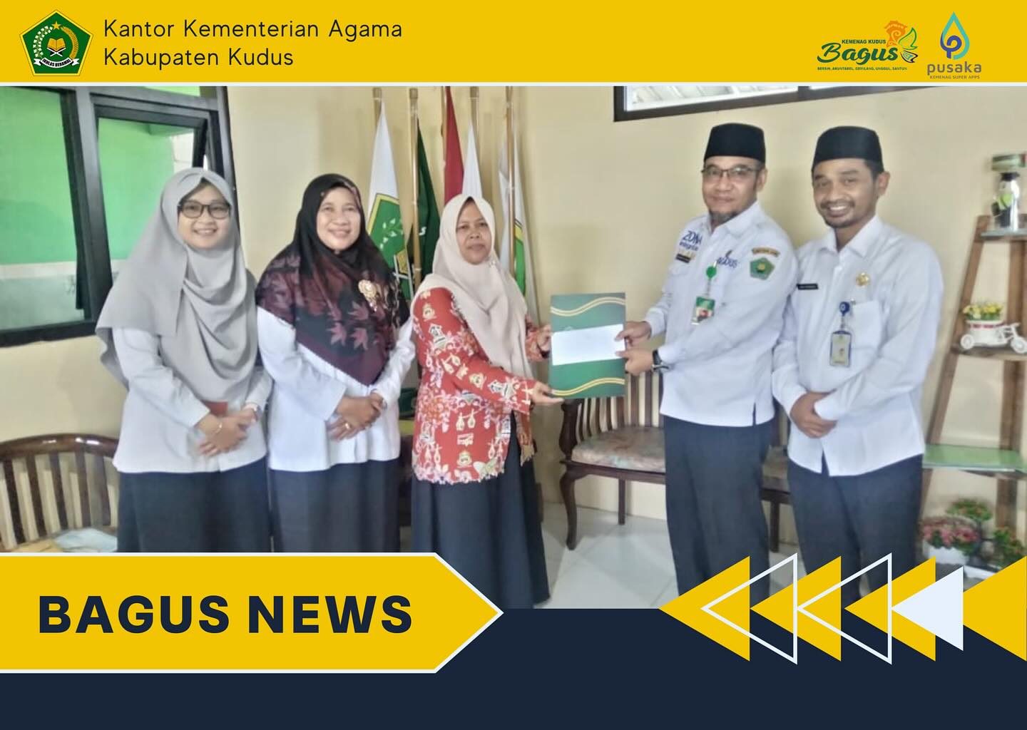 UPZ Kankemenag Kudus Salurkan Bantuan Bencana Angin Puting Beliung di RA NU Manafiul Ulum