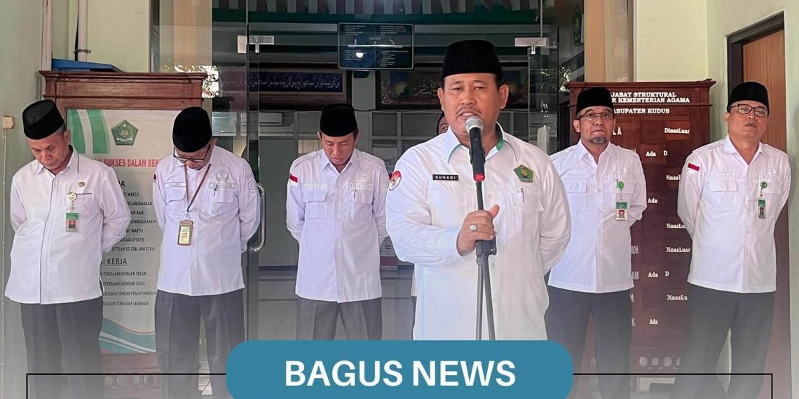 Kankemenag Kudus Gelar Apel Penghormatan Bendera Merah Putih dan Doa